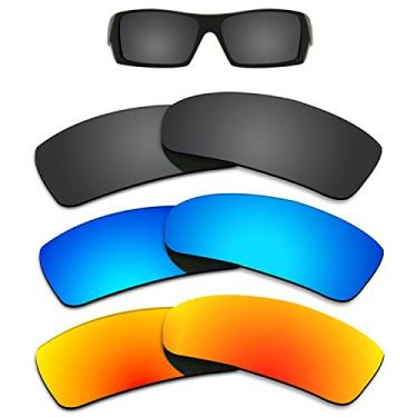 Imagem de Kygear Conjunto de 3 lentes polarizadas de substituição para Oakley Gascan para homens e mulheres, à prova de brilho de 12 mm