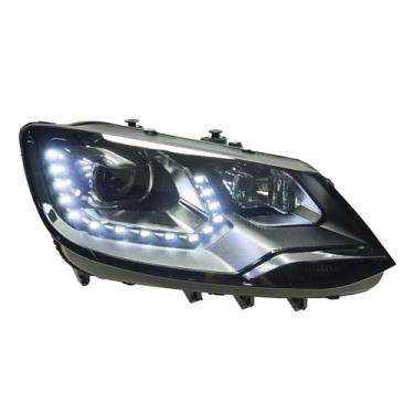 Imagem de Farol de estilo de carro compatível com Sharan 2012-2020 Faróis LED Farol MPV DRL Hid Angel Eye Bi Xenon Beam Acessórios