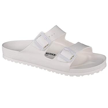Imagem de Birkenstock Sandália Arizona masculina, Branco, 10-10.5 Women/8-8.5 Men