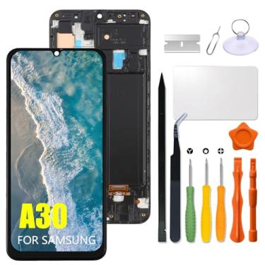 Imagem de Substituição para tela LCD Samsung Galaxy A30 com moldura INCELL para Samsung A305 A305F A305G A305YN A305N A305GT Touch Screen Digitalizador Assembly Display LCD com kit de reparo (sem função de