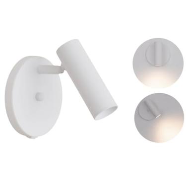 Imagem de FG ILUMINAÇÃO, Arandela Tubo articulada cabeceira foco Branca c interruptor