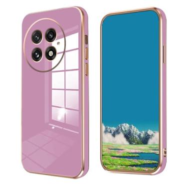 Imagem de Compatível com OnePlus 13 capa de silicone à prova de choque, capa de telefone OnePlus 13 fina capa de proteção fofa (roxa)