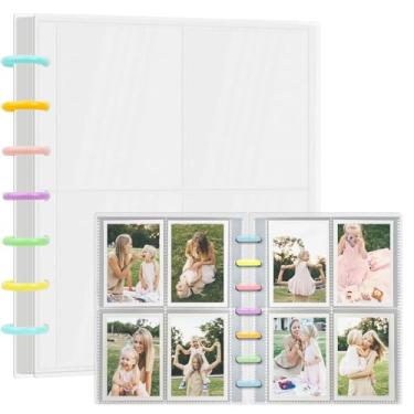 Imagem de Hiwhy Mini Álbum de Fotos Polaroid 2X3" 240 Bolsos Livro de Fotos para Câmera Fujifilm Instax Mini Diy Collector com 30 Páginas Internas Removíveis, Transparente