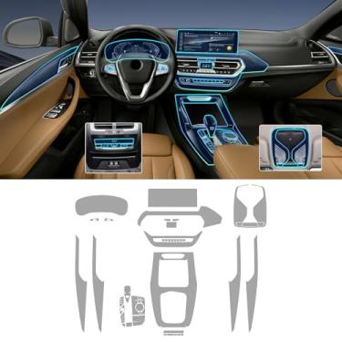 Imagem de FDAIUN Película protetora de tinta automotiva pré-cortada 8,5 Mil Controle Central para BMW X3 X4 TPU HD 2022-2024 Película protetora contra arranhões PPF acessórios interiores
