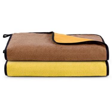 Imagem de Kit 02 Panos Flanela E Microfibra Dupla Face Toalha Para Limpeza Em Ge