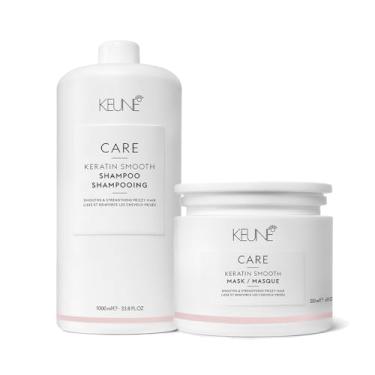Imagem de Kit Keune Care Keratin Smooth Shampoo Litro Mask (2 produtos)