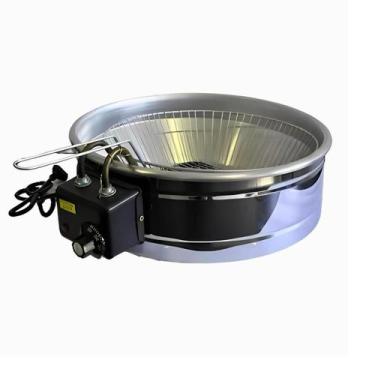 Imagem de Fritadeira Elétrica com Óleo 10 Litros Tacho Redondo 110v/220v Industr