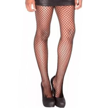 Imagem de Meia Calça Arrastão Adulto Preto - Abrakadabra Fantasias, Unica, U