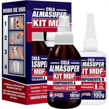 Imagem de Cola Inst Almasuper Kit P/Mdf 290Ml - ALMATA