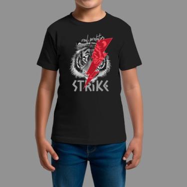 Imagem de Camisetas Infatil 100% Algodão Casual Manga Curta Gola Redonda Strike 