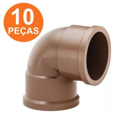 Imagem de Cotovelo Joelho 90 Soldável Marrom 25mm 3/4 10 Peças - ViaSol Energia 