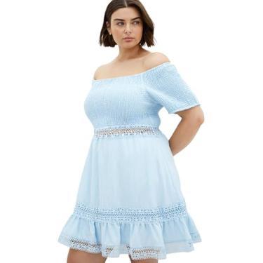 Imagem de City Chic Vestido feminino plus size - Aura, Azul claro, 25 Plus Size