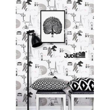 Imagem de Papel Adesivo Contact De Parede Viagem 45 Cm X 5 Metros - Filipack Ade