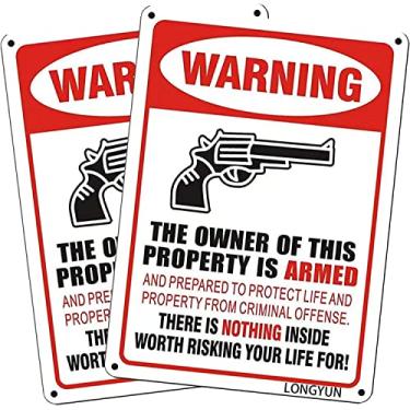 Imagem de Sem placas de invasão, 2 peças de placas de propriedade privada sem transbordamento, alumínio sem ferrugem, impressão de tinta UV, refletiva, à prova de intempéries, placa para uso externo para casa 25,4 x 17,7 cm