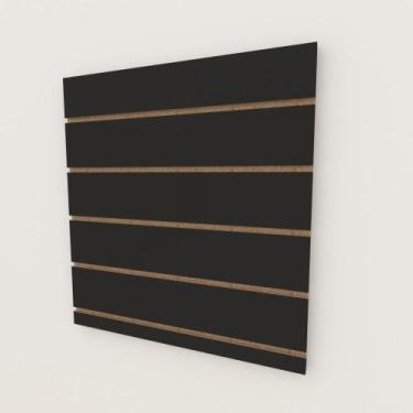 Imagem de Painel canaletado 18mm Preto Texturizado altura 60 cm comp 60 cm - E-n