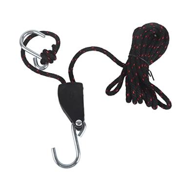 Imagem de Prático Multi Usa Multi Usa Ratchet Tie Down com cabide de corda ajustável em forma de S em forma para sala de trabalho de escritório em casa Metal de nylon 300cm 68kg