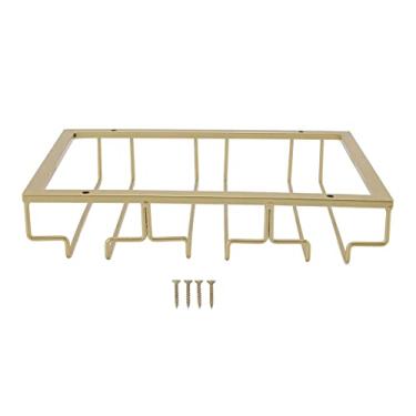 Imagem de Rack de vinho de cabeça para baixo, suporte de copo de vinho de 3 fileiras, rack de vidro de vinho sob o armário para uso a longo prazo em cozinhas domésticas e restaurantes (I FepZ5-12)