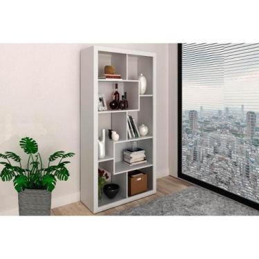 Imagem de Estante Livreiro Casal E1712 c/ 2 Nichos Branco - Tecno Mobili