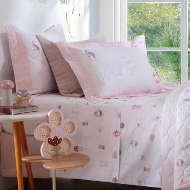 Imagem de Jogo de Cama Casal 200 Fios Kacyumara 04 Peças Vida Bela Chloe