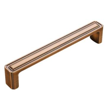 Imagem de Maçanetas de porta de armazenamento de armário, maçanetas de gaveta de banheiro retrô antigas, maçanetas de armário, maçanetas de latão para portas de armários, 6079,128 mm amarelo