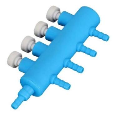 Imagem de Registro divisor de ar aquário compressor de ar e co2 4 sai. - AQUAPLA