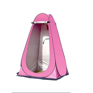 Imagem de NEONMAN Tenda de Vestir com 3 Janelas de Ventilação, Tenda de Casa de Banho de Campismo, Tenda de Duche de Privacidade Portátil, Impermeável e à Prova de Sol, Protegendo a Privacidade(Rosa)