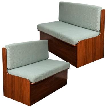 Imagem de CRFATOP Conjunto de 2 capas de almofada verde para trailer, conjunto de 2 capas de assento de acampamento jacquard elásticas para sofá protetor de futon para trailer, banco de carro, 2 capas de