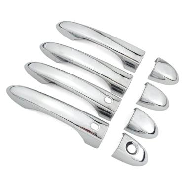 Imagem de Dakitita Acabamento de maçaneta externa cromada para Jeep Cherokee (KL) 2014-2023 bússola 2018-2023 para Chrysler 200 2015-2017 acessórios decoração para Dodge Dart (PF) 2013-2016