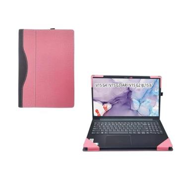 Imagem de Capa de laptop para Lenovo V15 G5 IRL| V15 G3 ABA|V15 G3IAP|V15 G2 IJL| V15 G4 ABP| V15 G4 AMN |V15 G4 IAH|V15 G4 IAN|V15 G4 IRU11 Laptop 5.6 Capa de couro PU com bolso interno (rosa)