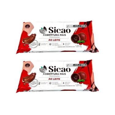 Imagem de Kit 4Un Cobertura Mais Chocolate Ao Leite Sicao Barras 1 Kg