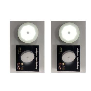 Imagem de Luminárias Luz Noturna LED Sem Fio Com Magnético Sensor Presença Usb Recarregável Quente e Fria Lâmpada Branco (KIT2-luz fria)
