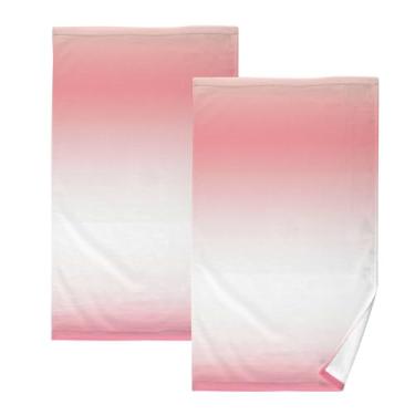 Imagem de Blush Horizon Shift-29 Toalhas de banho de algodão 2 peças, toalhas de mão pequenas, toalhas de banho absorventes, toalhas de banho de secagem rápida, toalhas decorativas para banheiro, cozinha
