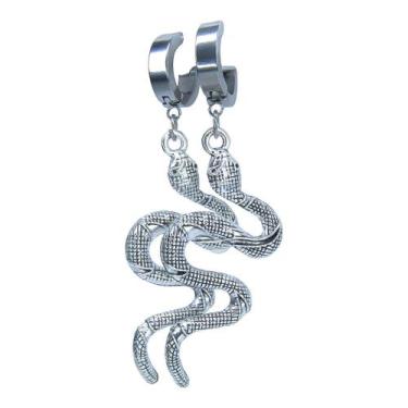 Imagem de Brinco De Cobra Feminino Prata 925 Snake - Oremte