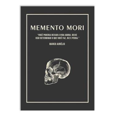 Imagem de Placa Decorativa Memento Mori Estoicismo Filosofia Decoração Poster Quarto Sala