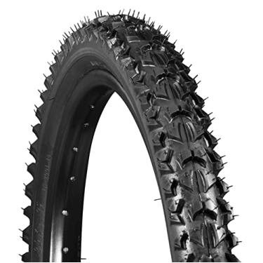 Imagem de Schwinn Pneu de bicicleta de substituição, pneu de mountain bike de 50.8 cm x 5.0 cm, puxadores largos e blocos, estrutura de contas de aço, serve para larguras internas de aro de 19 mm-29 mm, faixa