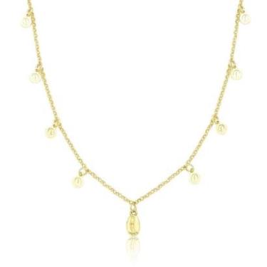 Imagem de Colar Café com Grão e Medalhas Revestido em Ouro-Feminino