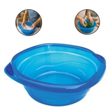 Imagem de Bacia Plástica Multiuso Brasami 11L Alça e Bico Direcionador, Azul