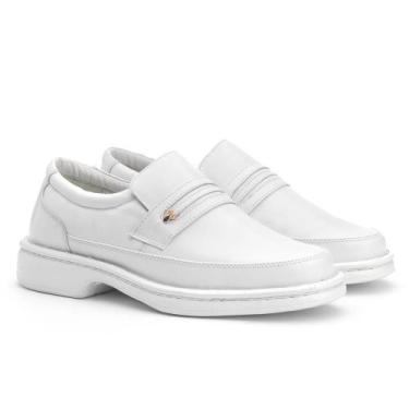 Imagem de Sapato Social Couro Masculino Bico Redondo Casual Conforto - IGO, Bran