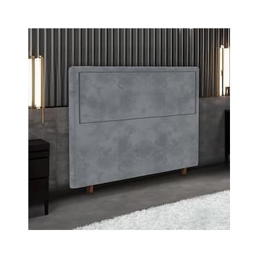 Imagem de Cabeceira para Cama Box King Size Portobel Evelyn com Revestimento em Suede – 195cm de largura