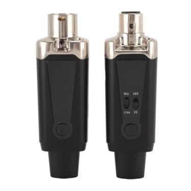 Imagem de Receptor de Transmissor de Microfone Sem Fio, Sem Fio XLR Microfone Perdas UHF para Misturador para Condensador