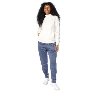 Imagem de Agasalho Feminino Mizuno Root III Off White/Cinza, Off white, M