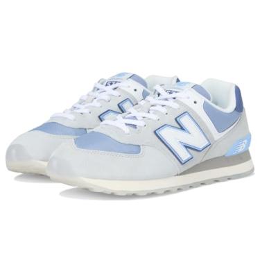 Imagem de New Balance Tênis unissex adulto 574 V2, Cinza pérola/branco, 11 Women/9.5 Men