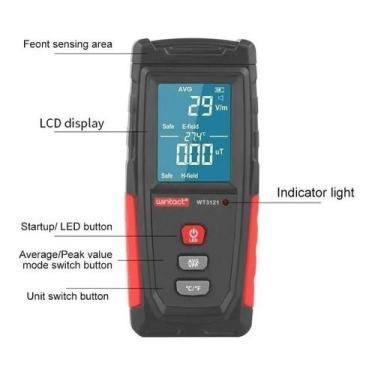 Imagem de Medidor Eletromagnético Poluição Emf Detector De Radiação - CONTECK