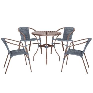 Imagem de 04 Cadeiras Floripa e Mesa Roma Trama 