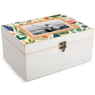 Imagem de Cottage Garden Strong Gentle Driven You Are Unstoppable Caixa de joias de madeira e vidro MDF 25 x 12 cm