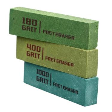 Imagem de A Borrachas de Tração de Guitarra de 3pcs, Blocos de Borracha Abrasivos de Polimento de Cordas para Guitarras Remoção Enferrujada Trets Kit de Ferramentas Polonesas para
