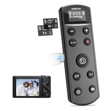 Imagem de Controle remoto para câmera Sony, obturador sem fio recarregável USB-C com tela OLED para ZV-1, ZV-E10, ZV-1F, A6100, A6400, A6700, A7IV, RX100 VII, A9, A9 II, substitui RMT-P1BT (preto)