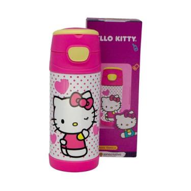Imagem de Garrafa Térmica Infantil Top Handle 350ml Hello Kitty Zona Criativa - 