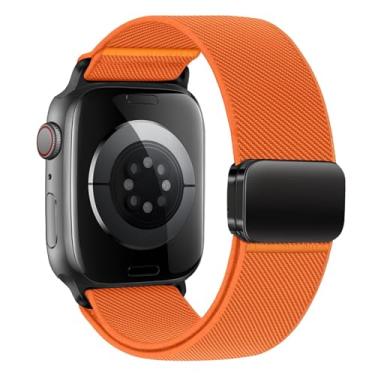 Imagem de Pulseiras masculinas de nylon para Apple Watch Ultra 2 de 49 mm, 46 mm, 45 mm, 44 mm e 42 mm, pulseira esportiva elástica de tecido elástico para Apple Watch séries 10 9 8 7 6 5 4 3 SE Ultra2/Ultra
