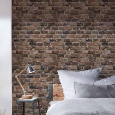 Imagem de Papel De Parede Famous Garden Tijolo Marrom 388142